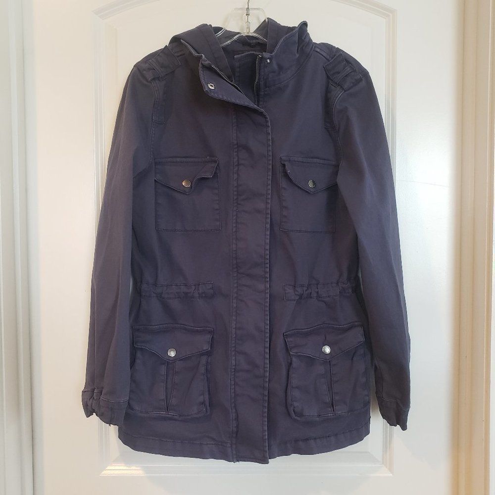 TINSEL Women’s Hooded Cargo Navy Utility Jacket